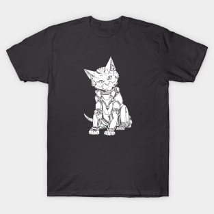 Robot Kitten (white shape) T-Shirt